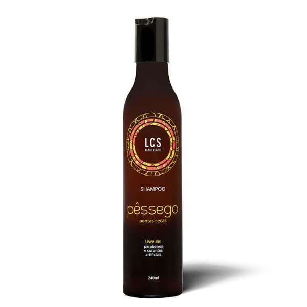 Shampoo Pêssego Lcs Para Cabelos Ressecados 240 ml